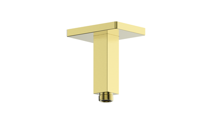Vogt Square 4 inch Ceiling-Mount Shower Arm with Square Tube CA.03.04 in Brushed Gold