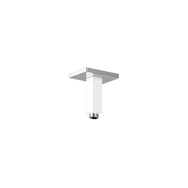 Vogt Square 4 inch Ceiling-Mount Shower Arm with Square Tube CA.03.04 in Chrome Glossy White