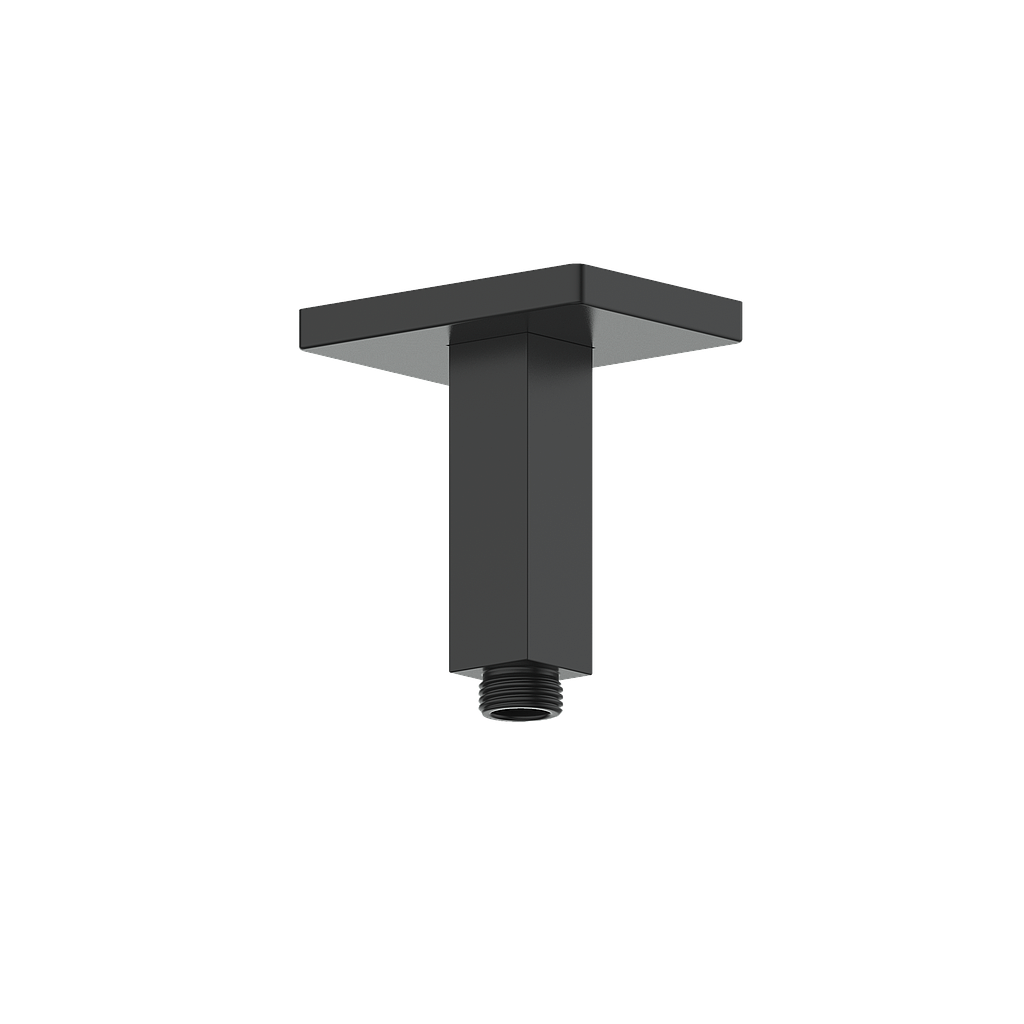 Vogt Square 4 inch Ceiling-Mount Shower Arm with Square Tube CA.03.04 in Matte Black
