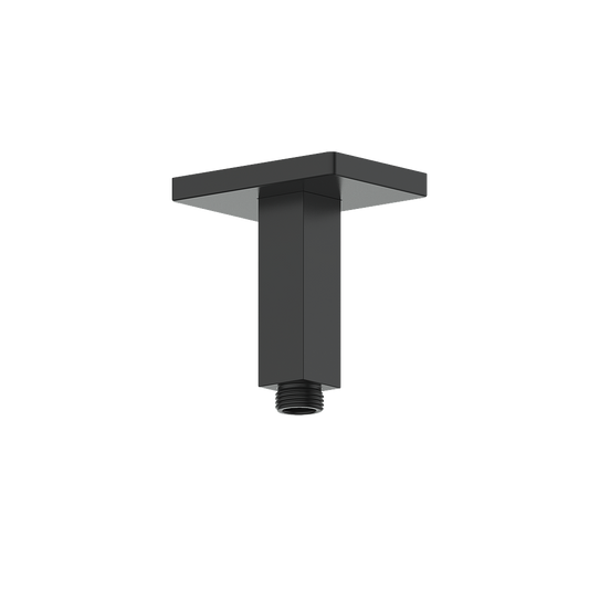 Vogt Square 4 inch Ceiling-Mount Shower Arm with Square Tube CA.03.04 in Matte Black