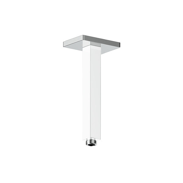 Vogt Square 8 inch Ceiling-Mount Shower Arm with Square Tube CA.03.08 in Chrome Glossy White
