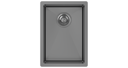 Zomodo Cayman PearlArc Black Pearl 18" x 13" Bar/Prep Kitchen Sink Kit - CAC279-BK