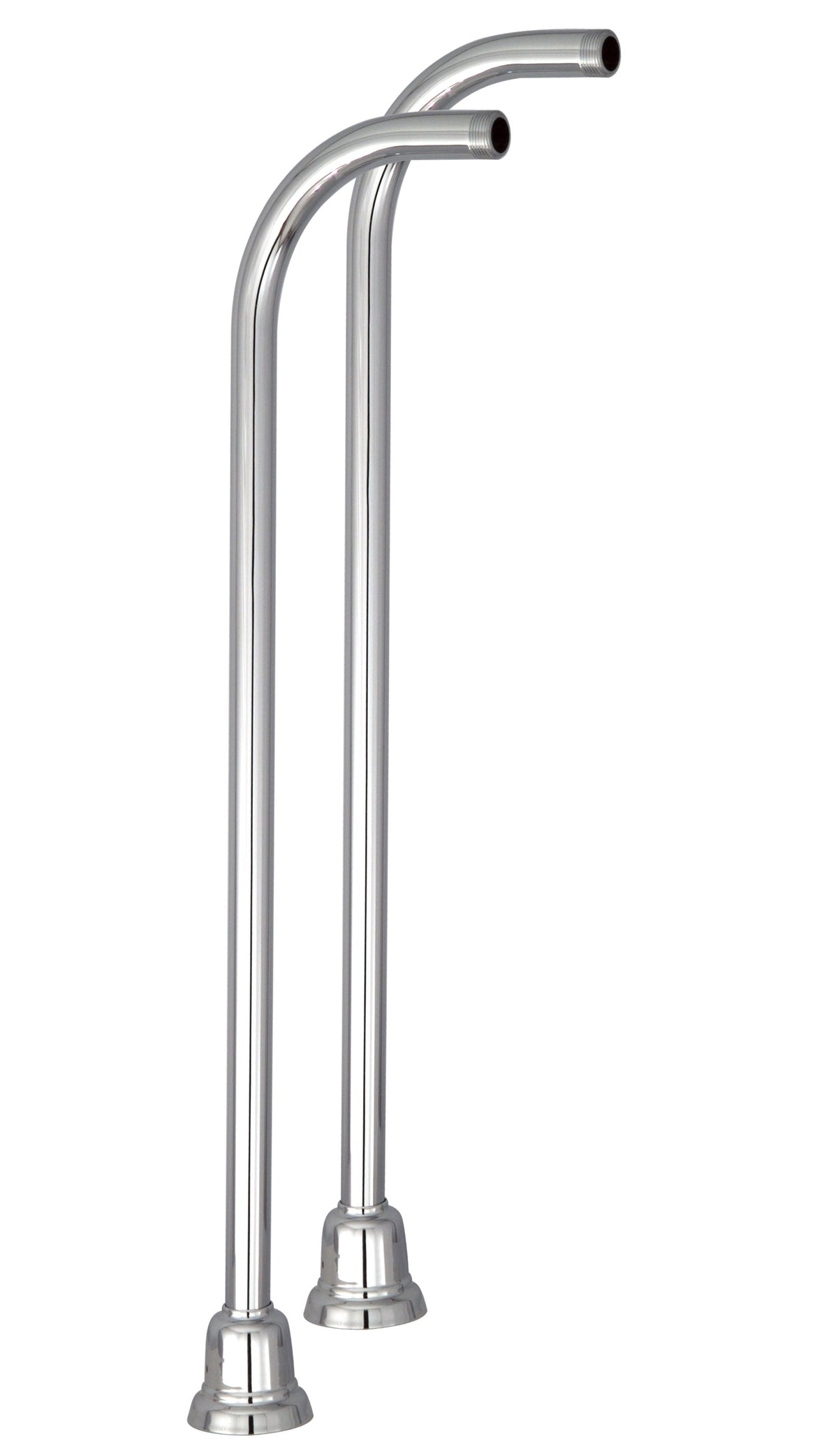 Baril 30" Freestanding Tub Filler Columns - Polished Chrome