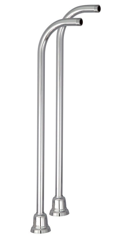 Baril 30" Freestanding Tub Filler Columns - Polished Chrome
