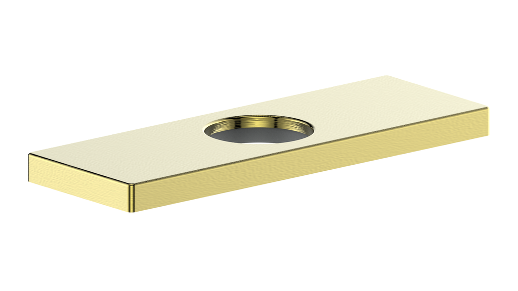 Vogt Rectangular Cover Plate for Lavatory Faucet in Brushed Gold - CP.01.06.BG