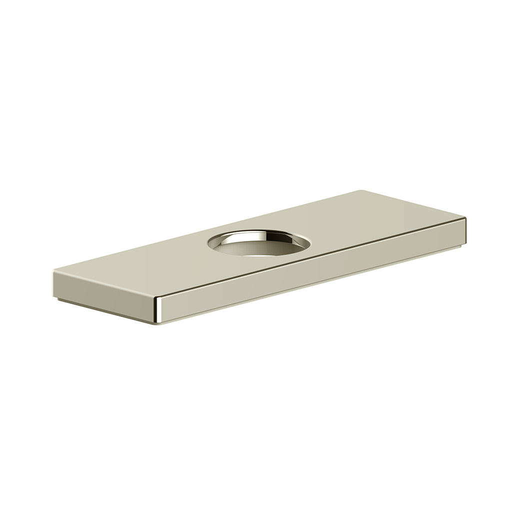 Vogt Rectangular Cover Plate for Lavatory Faucet in Brushed Nickel - CP.01.06.BN