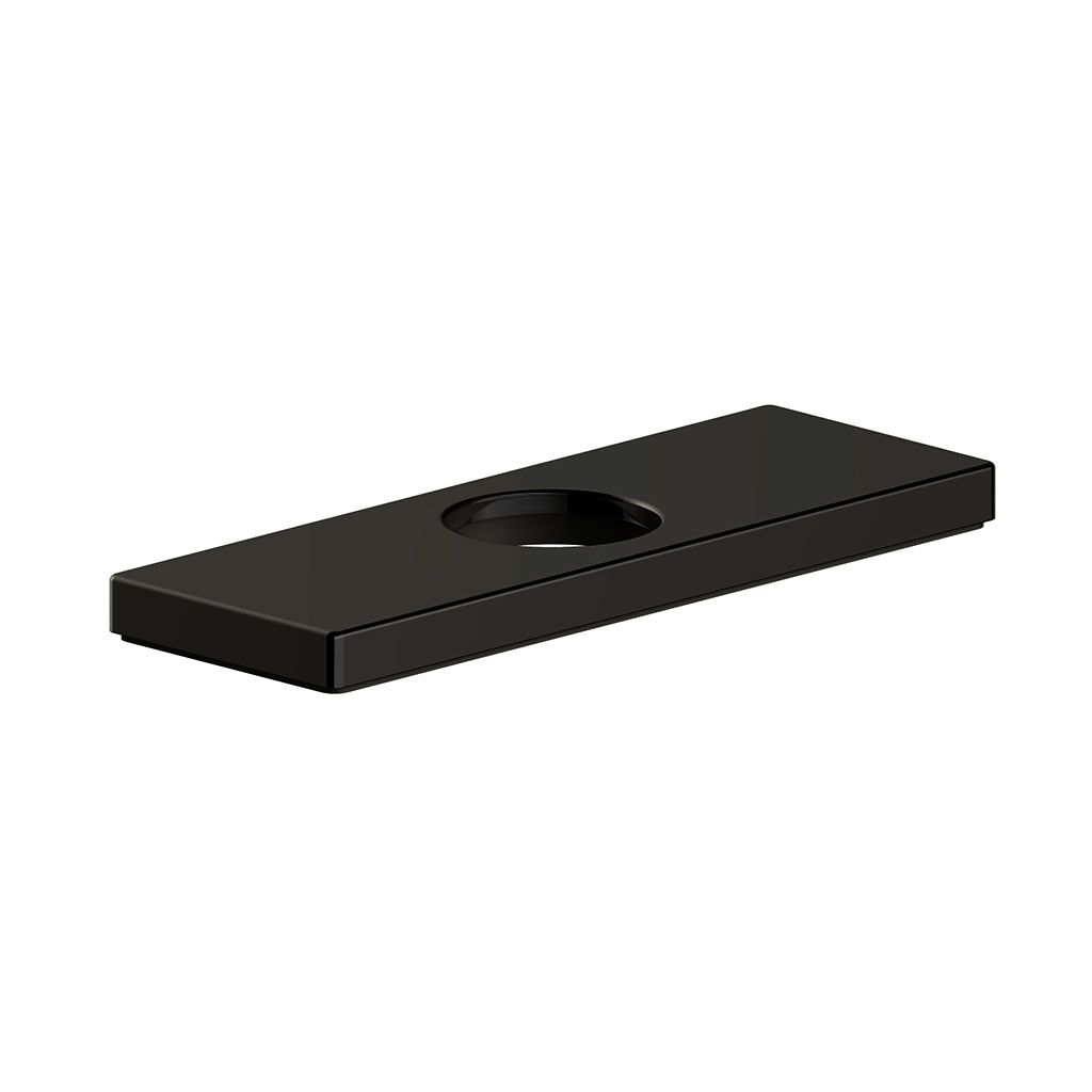 Vogt Rectangular Cover Plate for Lavatory Faucet in Matte Black - CP.01.06.MB