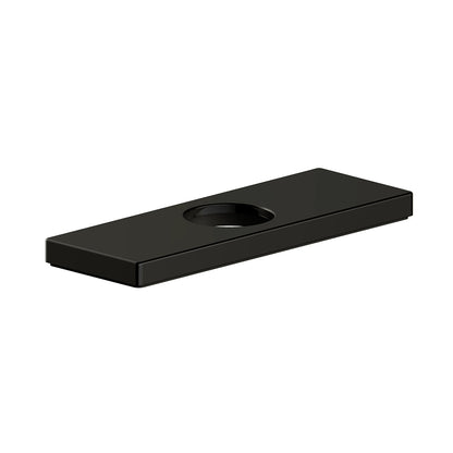 Vogt Rectangular Cover Plate for Lavatory Faucet in Matte Black - CP.01.06.MB
