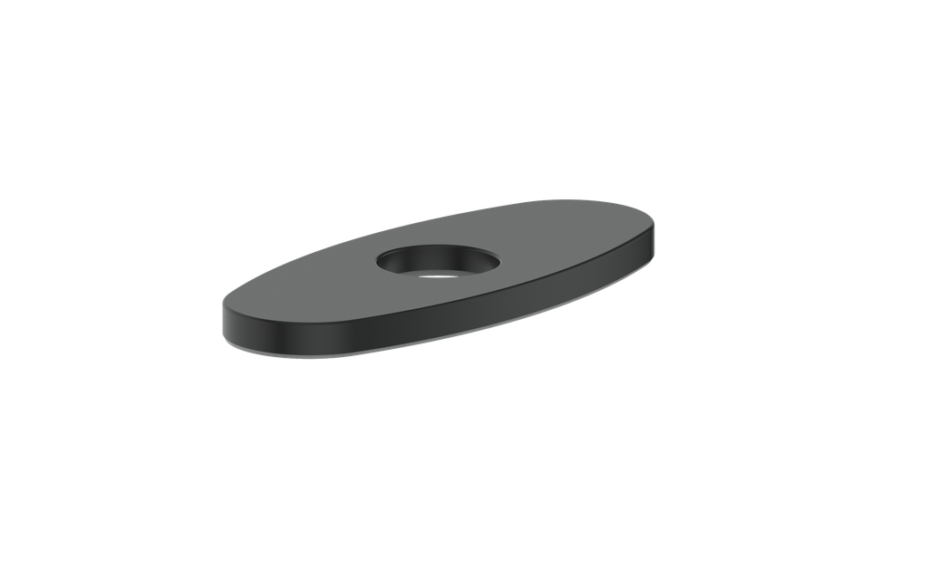 Vogt Oval Cover Plate for Lavatory Faucet in Matte Black - CP.02.06.MB