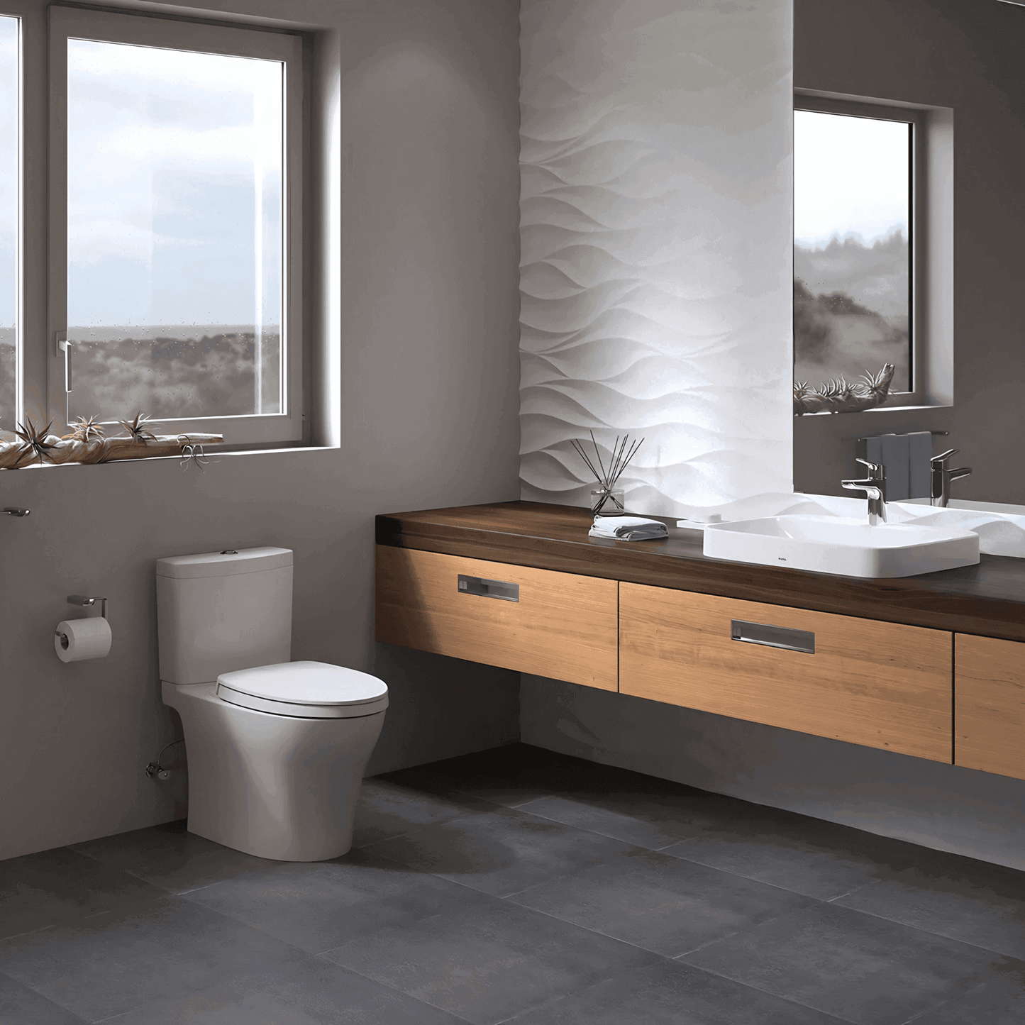 TOTO Aquia IV Two-Piece Toilet Kit -1.28/0.9 GPF- Elongated - Universal Height - WASHLET+ - Eunoia 