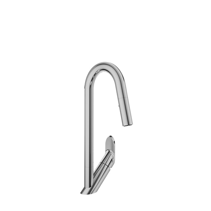 Baril Angle Single-Hole Kitchen Faucet With 2-Function Pull-Down Spray - CUI-1940-02L