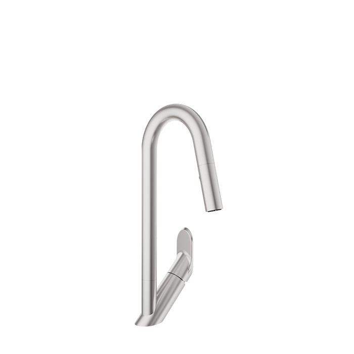 Baril Angle Single-Hole Kitchen Faucet With 2-Function Pull-Down Spray - CUI-1940-02L