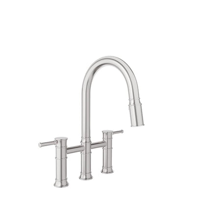 Baril Villa Bridge Kitchen Faucet - Stainless Steel