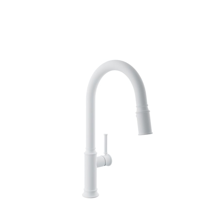 Baril Villa Single-Hole Kitchen Faucet - White