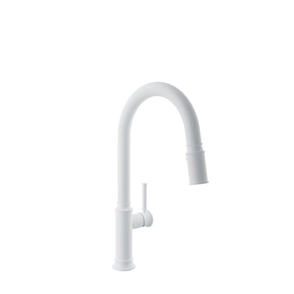 Baril Villa Single-Hole Kitchen Faucet - White