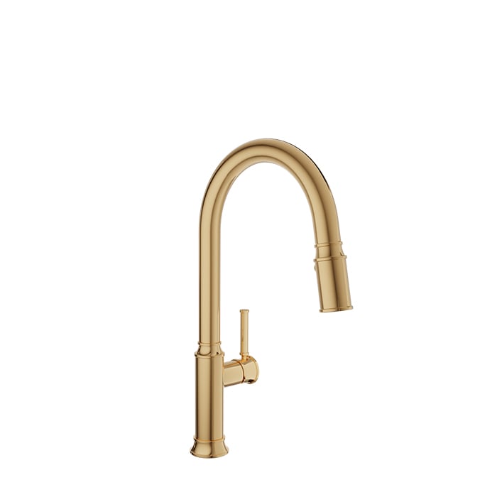 Baril Villa Single-Hole Kitchen Faucet - Gold