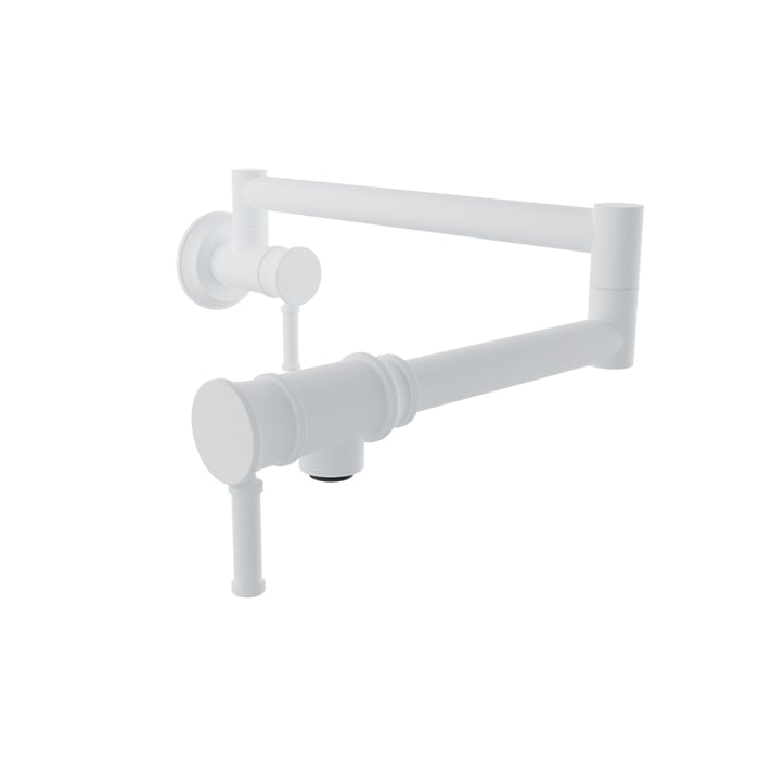 Baril Villa Wall-Mounted Pot Filler - White