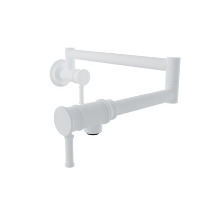 Baril Villa Wall-Mounted Pot Filler - White