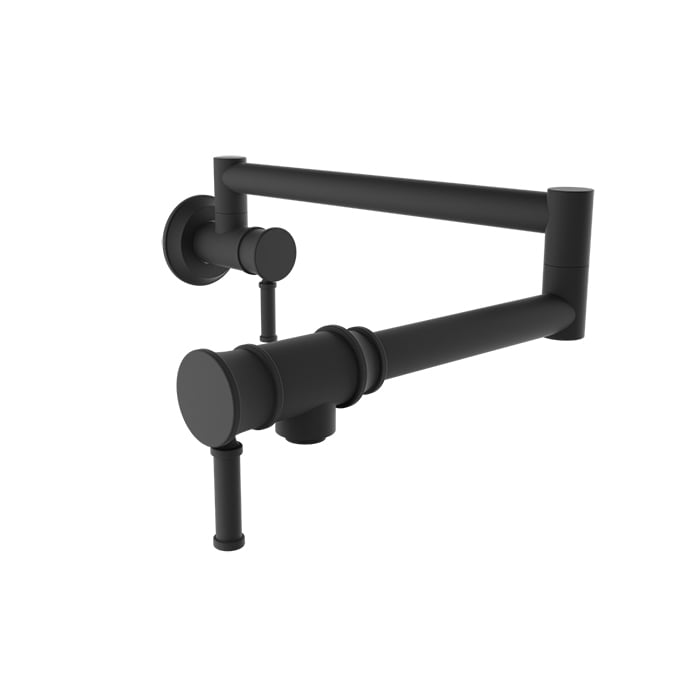 Baril Villa Wall-Mounted Pot Filler - Matte Black