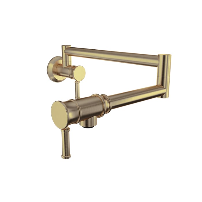 Baril Villa Wall-Mounted Pot Filler - Warm Gold