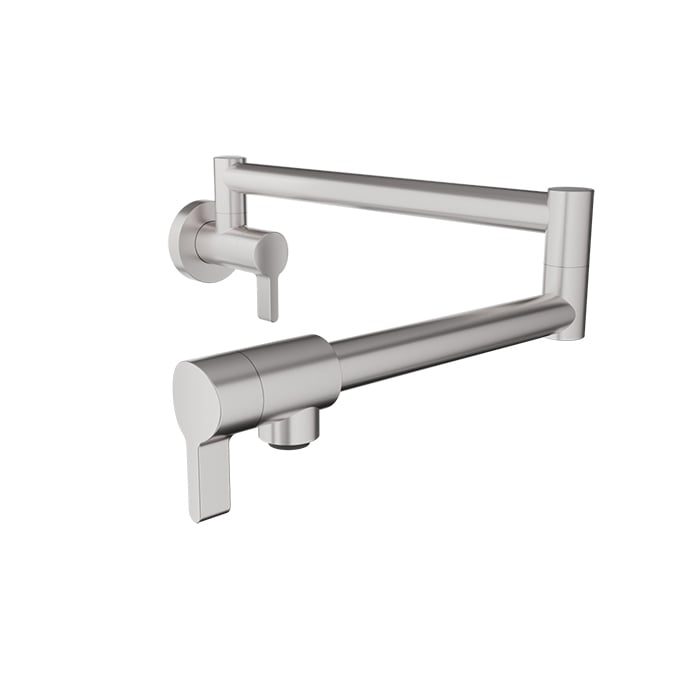 Baril Vision Wall-Mounted Pot Filler - Stainless Steel