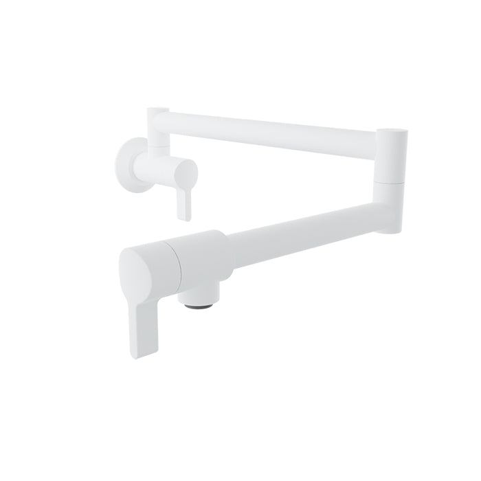 Baril Arte Single-Hole Wall-Mounted Pot Filler With Two Handles - CUI-4293-00L