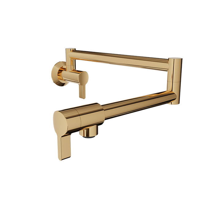 Baril Arte Single-Hole Wall-Mounted Pot Filler With Two Handles - CUI-4293-00L
