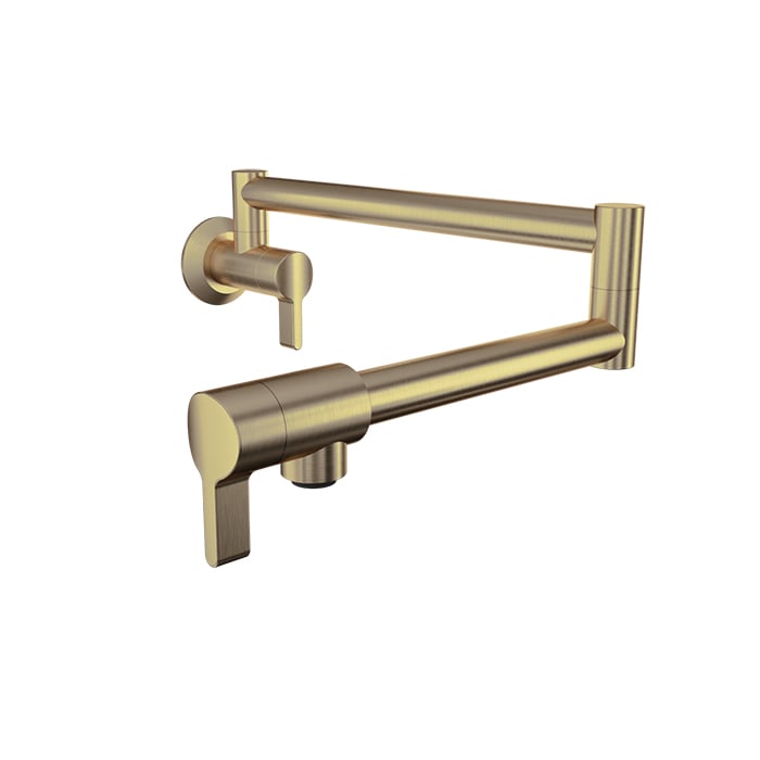 Baril Arte Single-Hole Wall-Mounted Pot Filler With Two Handles - CUI-4293-00L