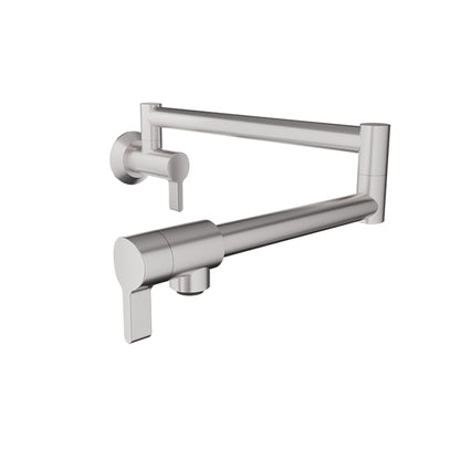 Baril Arte Single-Hole Wall-Mounted Pot Filler With Two Handles - CUI-4293-00L
