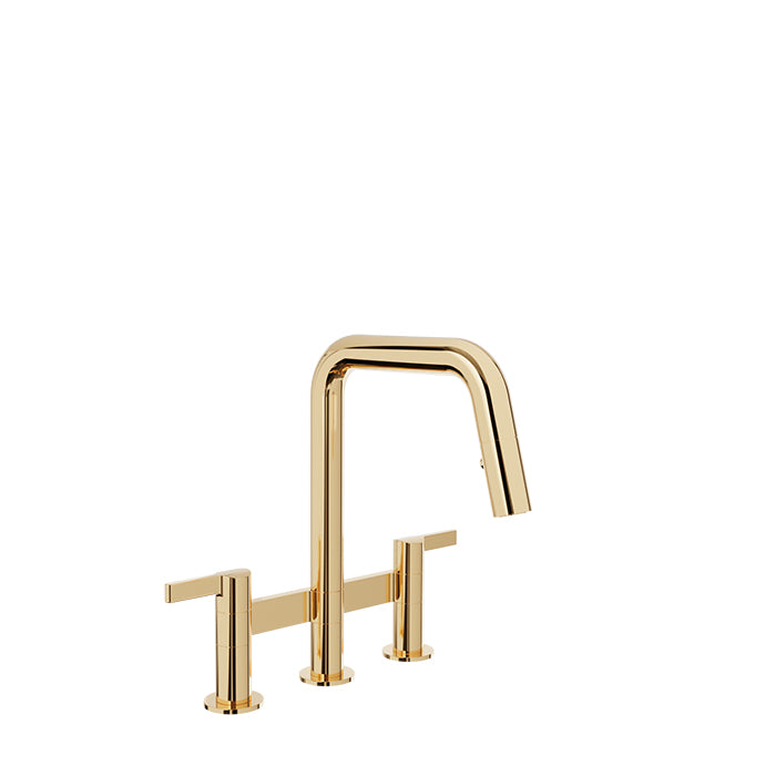Baril Vision Bridge Kitchen Faucet - Gold