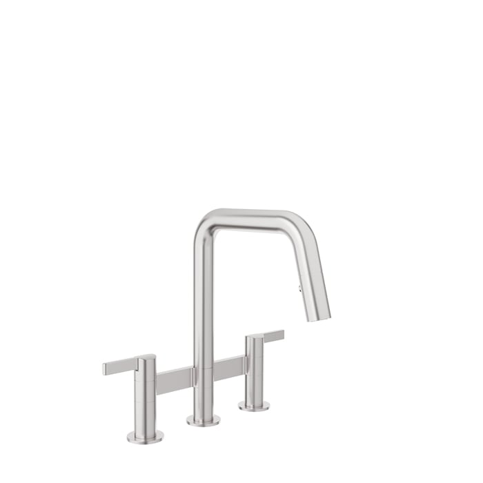 Baril Vision Bridge Kitchen Faucet - Stainless Steel