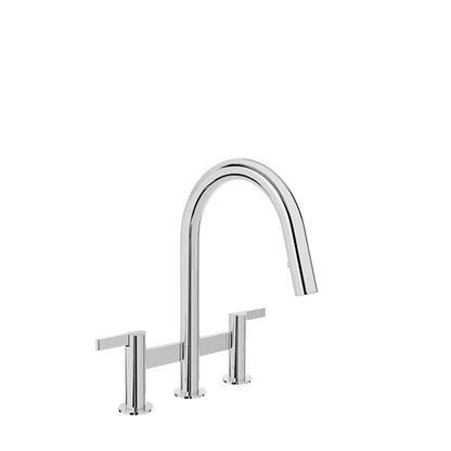 Baril Vision Bridge Kitchen Faucet - Polished Chrome