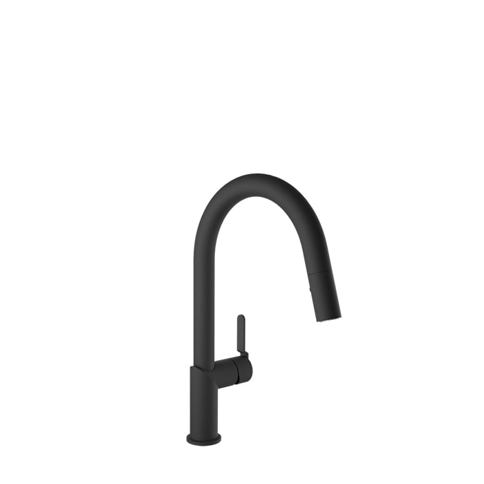 Baril Vision Two-Tone Kitchen Faucet - Matte Black