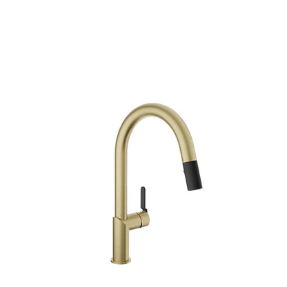 Baril Vision Two-Tone Kitchen Faucet - Satin Brass / Matte Black