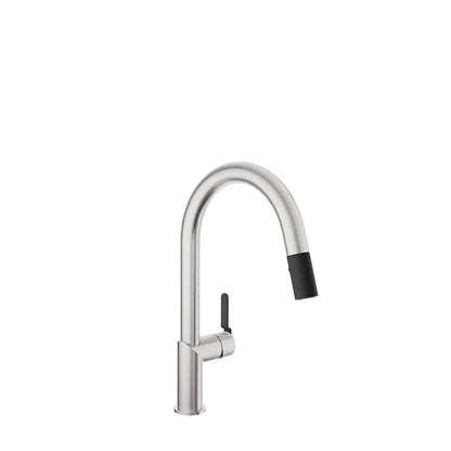 Baril Vision Two-Tone Kitchen Faucet - Stainless Steel / Matte Black