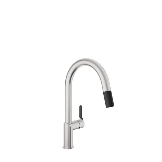 Baril Vision Two-Tone Kitchen Faucet - Stainless Steel / Matte Black