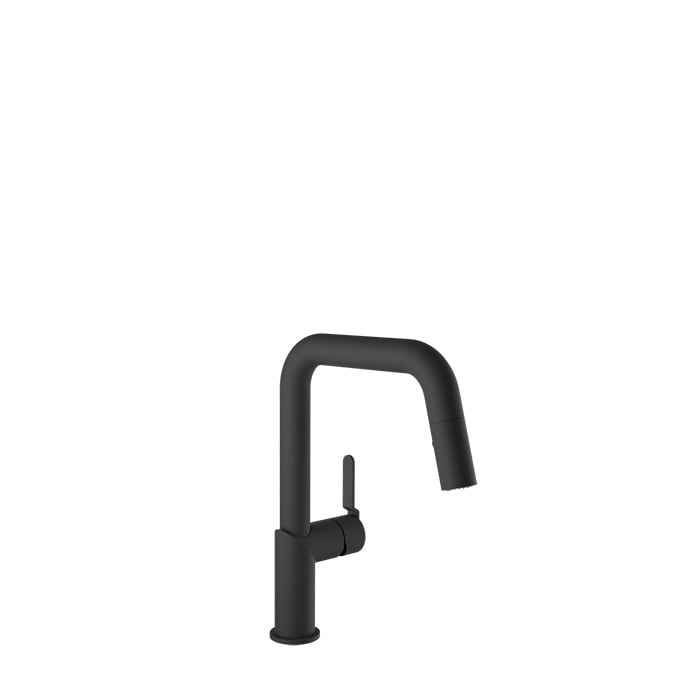 Baril Vision Two-Tone Single-Hole Kitchen Faucet With 2-Function Pull-Down Spray - CUI-9250-32L - Matte Black