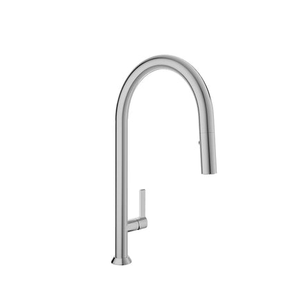 Baril Arte 19" High Single-Hole Kitchen Faucet With 2-Function Pull-Down Spray - CUI-9335-02L