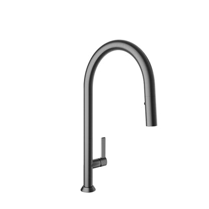 Baril Arte 19" High Single-Hole Kitchen Faucet With 2-Function Pull-Down Spray - CUI-9335-02L