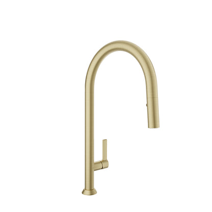 Baril Arte 19" High Single-Hole Kitchen Faucet With 2-Function Pull-Down Spray - CUI-9335-02L