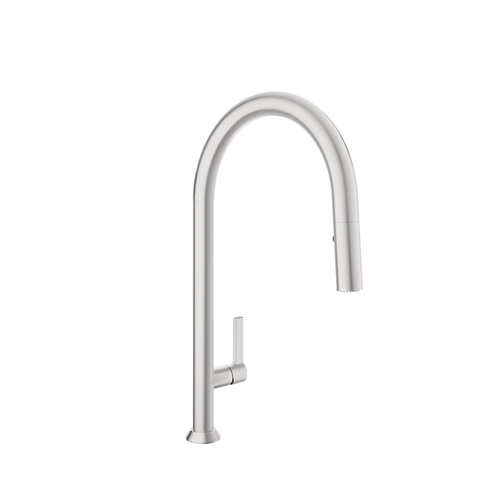 Baril Arte 19" High Single-Hole Kitchen Faucet With 2-Function Pull-Down Spray - CUI-9335-02L