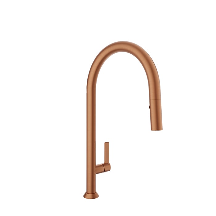 Baril Arte 19" High Single-Hole Kitchen Faucet With 2-Function Pull-Down Spray - CUI-9335-02L