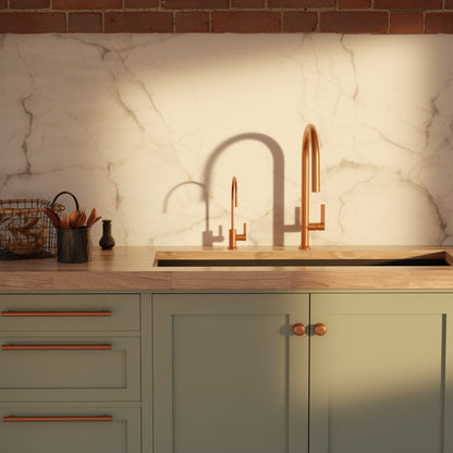 Baril Arte 19" High Single-Hole Kitchen Faucet With 2-Function Pull-Down Spray - CUI-9335-02L