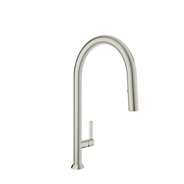 Baril Arte 19" High Single-Hole Kitchen Faucet With 2-Function Pull-Down Spray - CUI-9335-02L