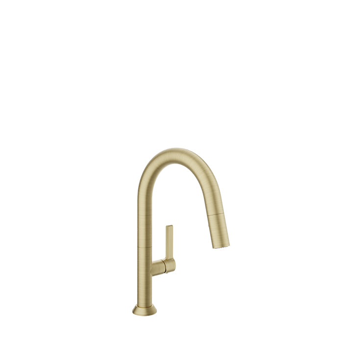 Baril Arte Single-Hole Bar / Prep Kitchen Faucet With 2-Function Pull-Down Spray - CUI-9345-02L