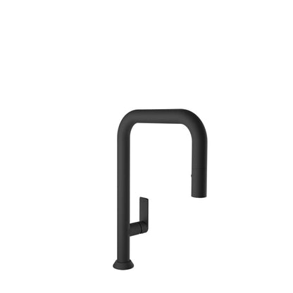 Baril Arte Single-Hole Kitchen Faucet With 2-Function Pull-Down Spray - CUI-9350-02L - Matte Black