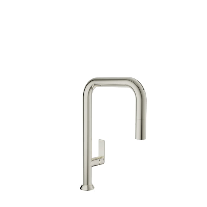 Baril Arte Single-Hole Kitchen Faucet With 2-Function Pull-Down Spray - CUI-9350-02L - Polished Nickel