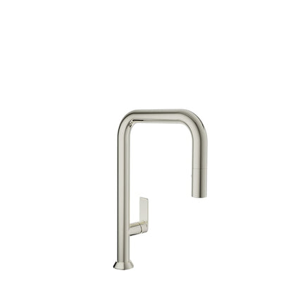 Baril Arte Single-Hole Kitchen Faucet With 2-Function Pull-Down Spray - CUI-9350-02L - Polished Nickel