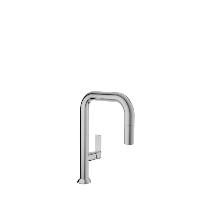 Baril Arte Single-Hole Bar / Prep Kitchen Faucet With 2-Function Pull-Down Spray - CUI-9352-02L - Polished Chrome