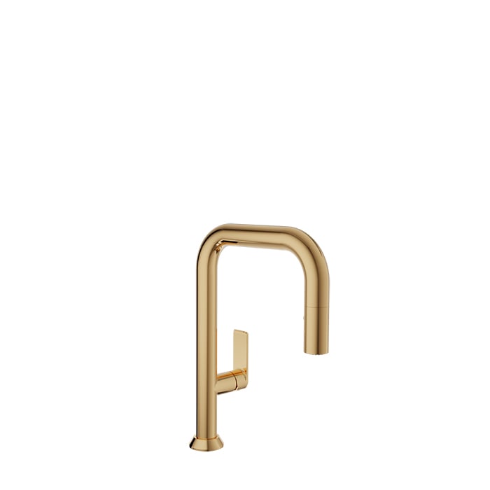 Baril Arte Single-Hole Bar / Prep Kitchen Faucet With 2-Function Pull-Down Spray - CUI-9352-02L - Gold